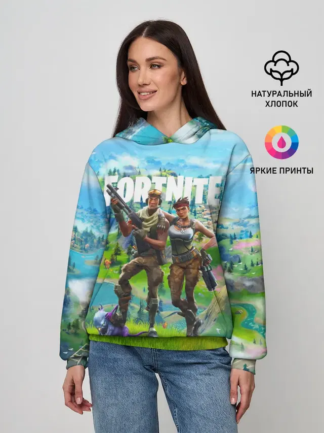 Женское худи с принтом «Фортнайт»