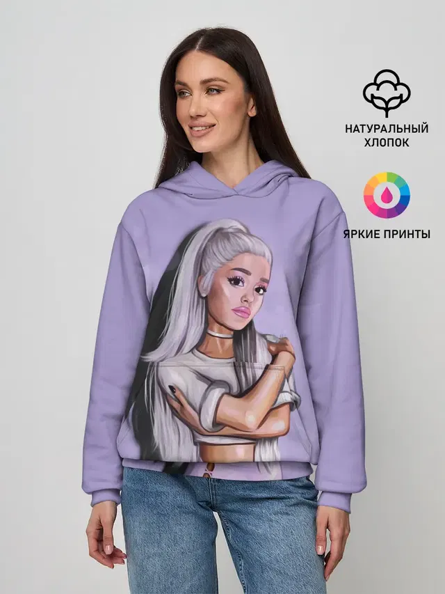 Женское худи с принтом «Ариана Гранде — Ariana Grande»