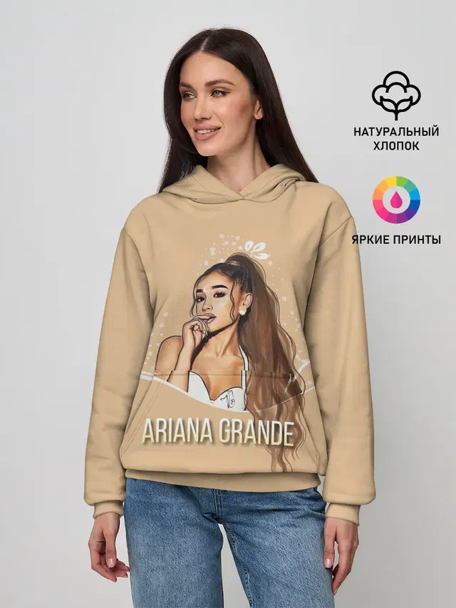 Женское худи с принтом «Ариана Гранде — Ariana Grande»