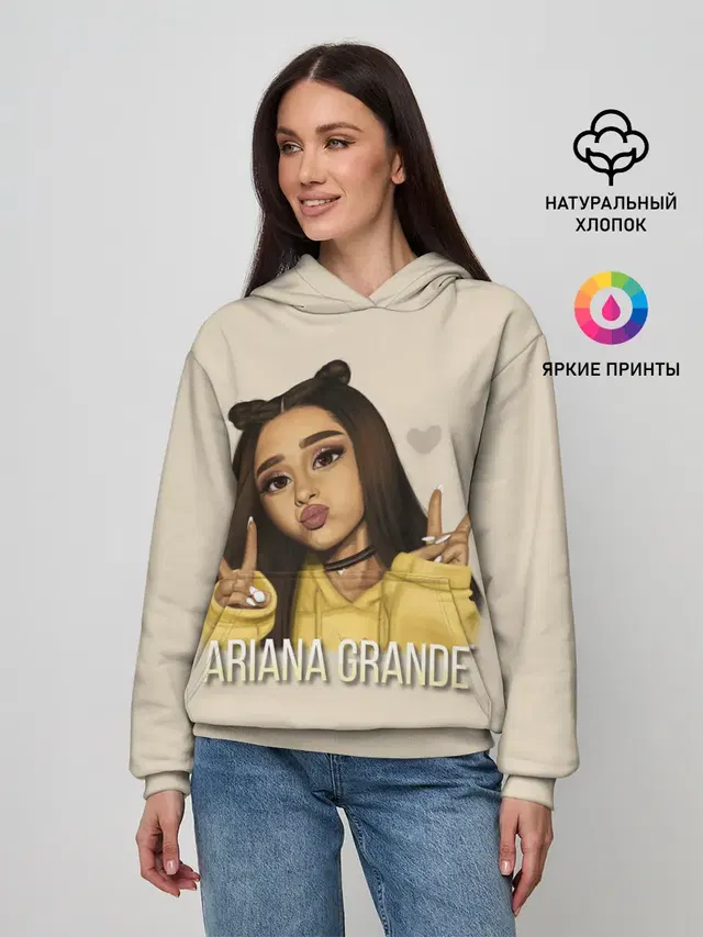 Женское худи с принтом «Ариана Гранде — Ariana Grande»