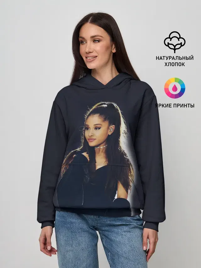 Женское худи с принтом «Ариана Гранде — Ariana Grande»