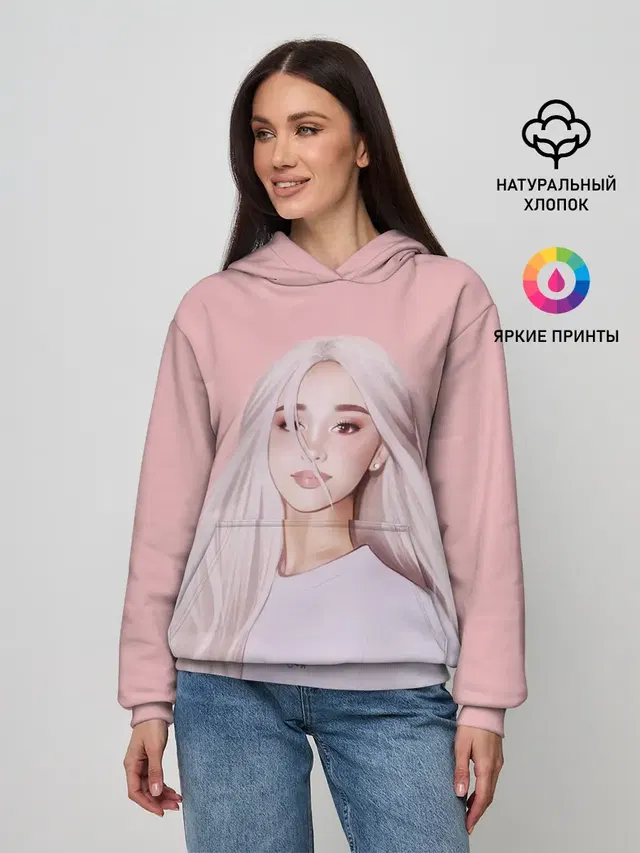 Женское худи с принтом «Ариана Гранде — Ariana Grande»