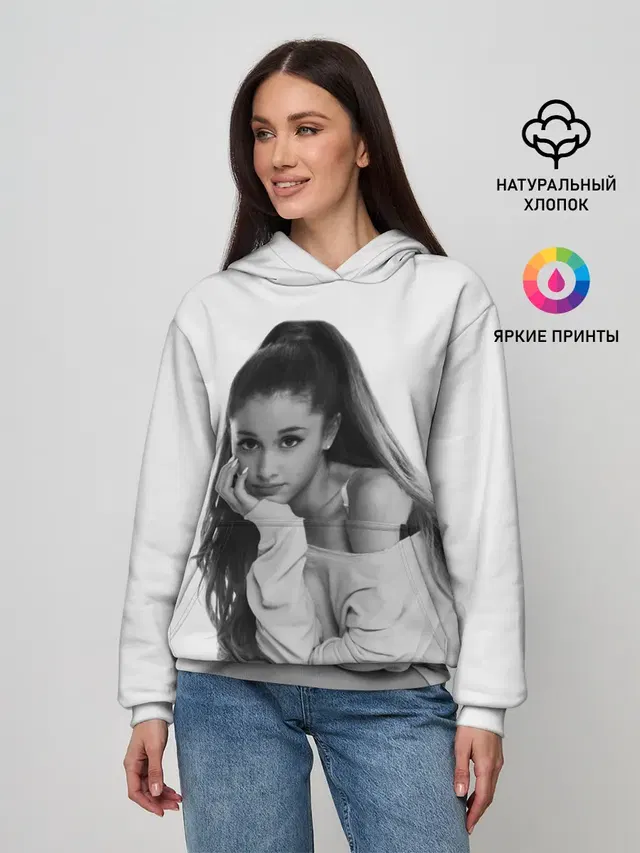 Женское худи с принтом «Ариана Гранде — Ariana Grande»