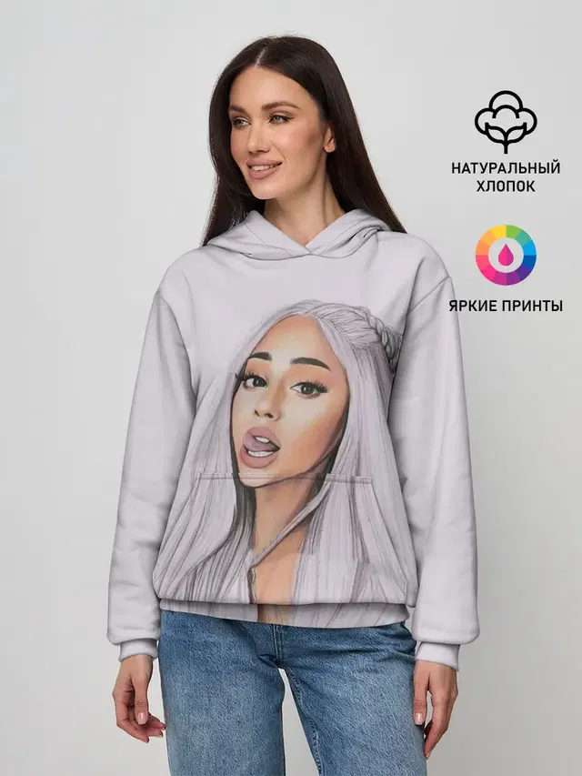 Женское худи с принтом «Ариана Гранде — Ariana Grande»