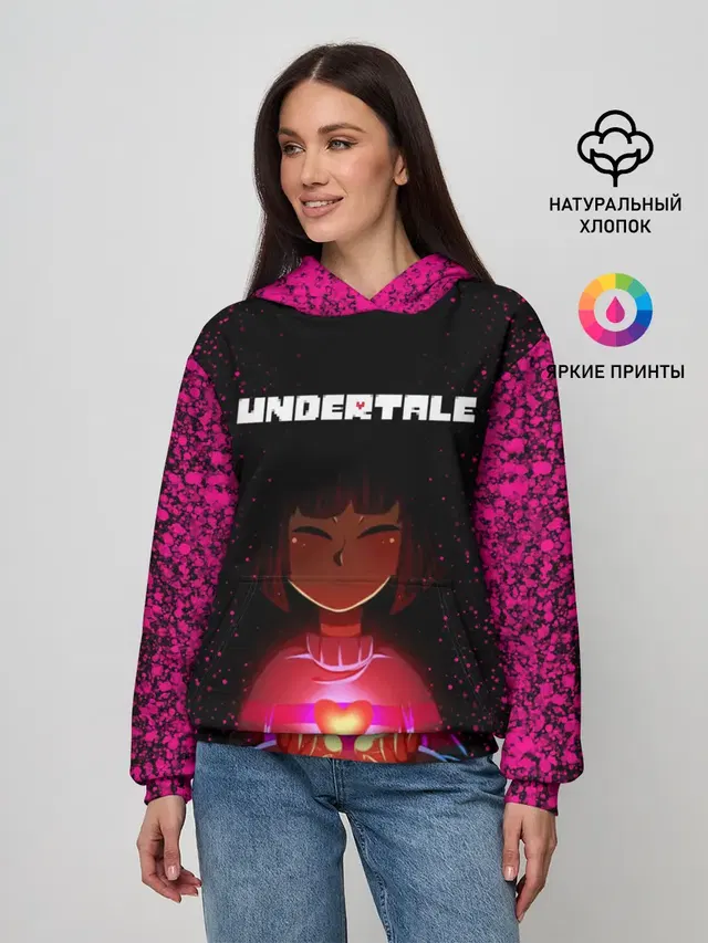 Женское худи с принтом «Frisk — UNDERTALE FRISK»