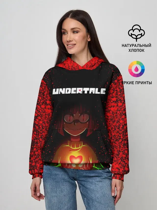 Женское худи с принтом «Soul — UNDERTALE CHARA»
