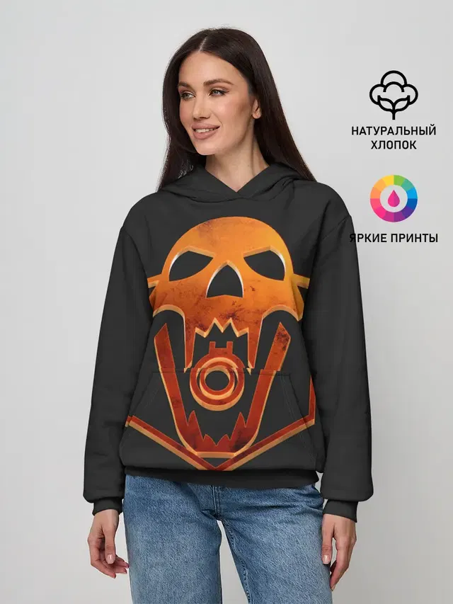 Женское худи с принтом «Skull»