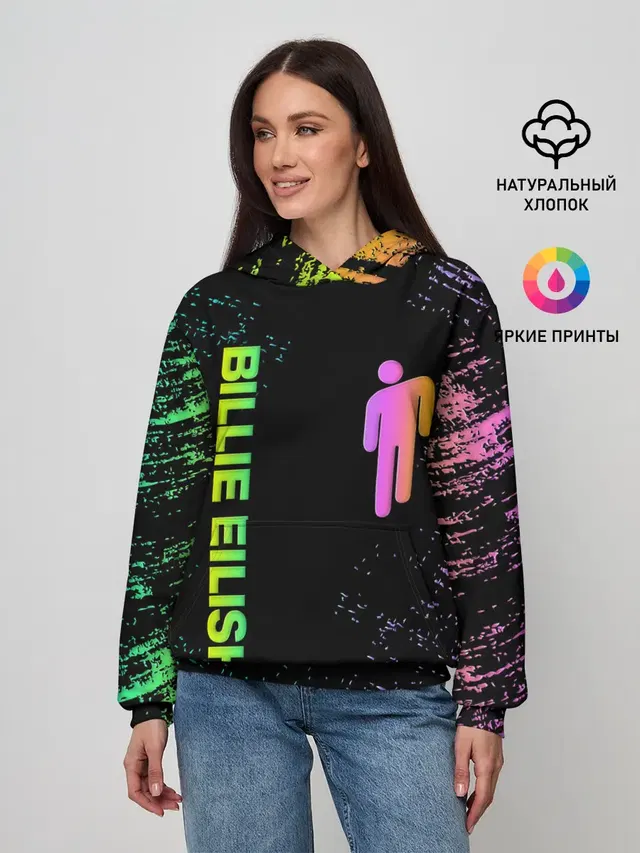 Женское худи с принтом «Billie Eilish»
