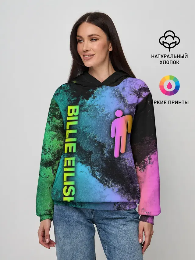 Женское худи с принтом «Billie Eilish»