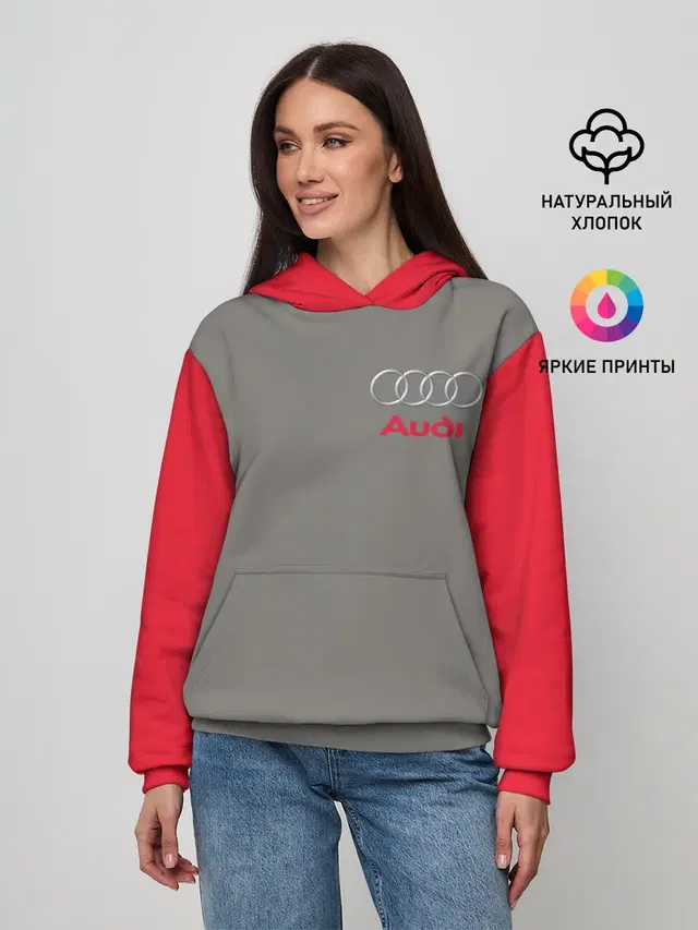 Женское худи с принтом «Audi»