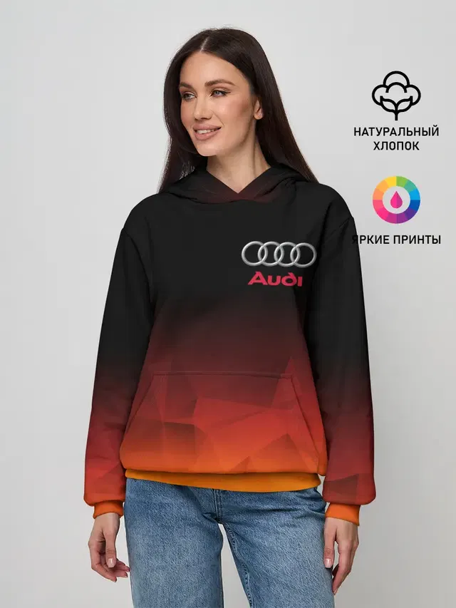 Женское худи с принтом «Audi»