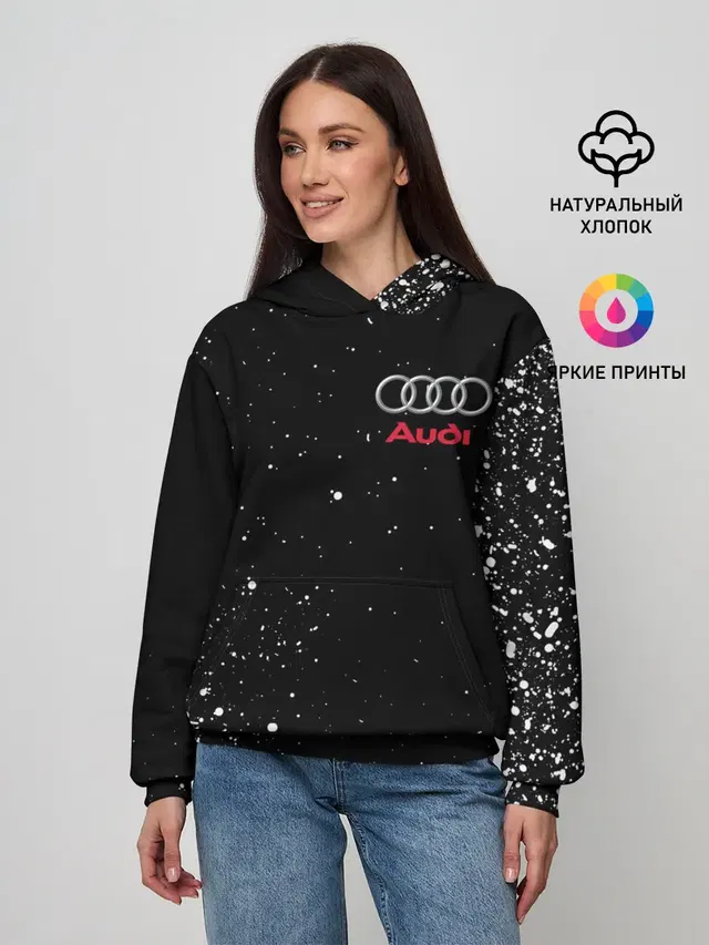 Женское худи с принтом «Audi»