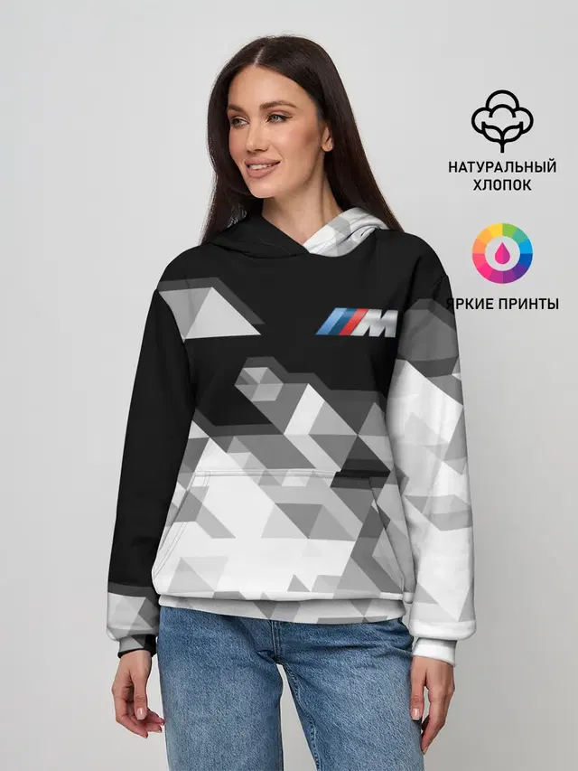 Женское худи с принтом «BMW»