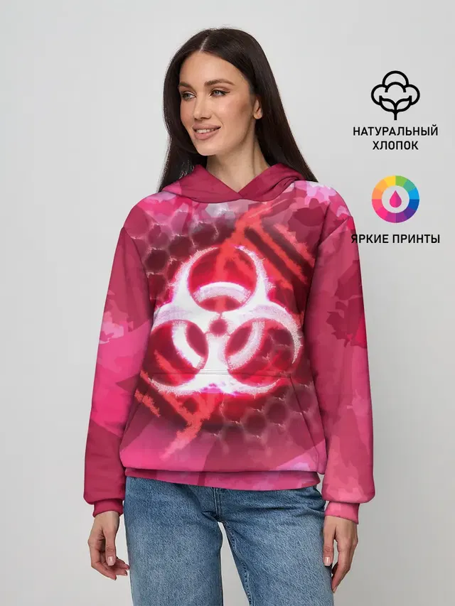 Женское худи с принтом «Разные игры — Plague Inc LC»