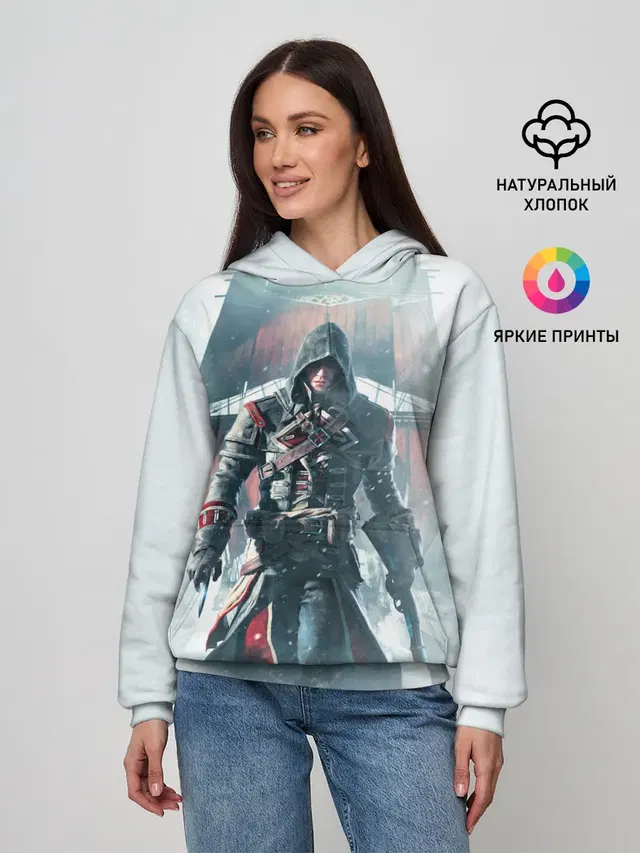 Женское худи с принтом «Assassins Creed: Rogue»