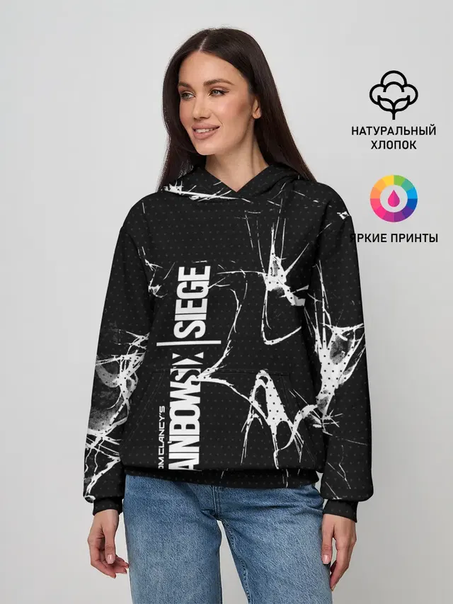 Женское худи с принтом «Shattered glass»