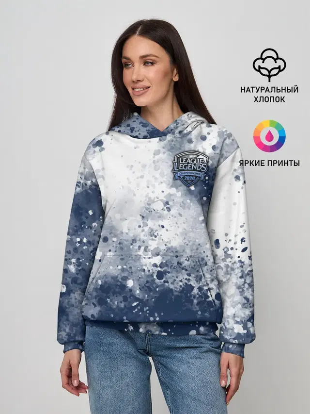 Женское худи с принтом «Watercolor splash»