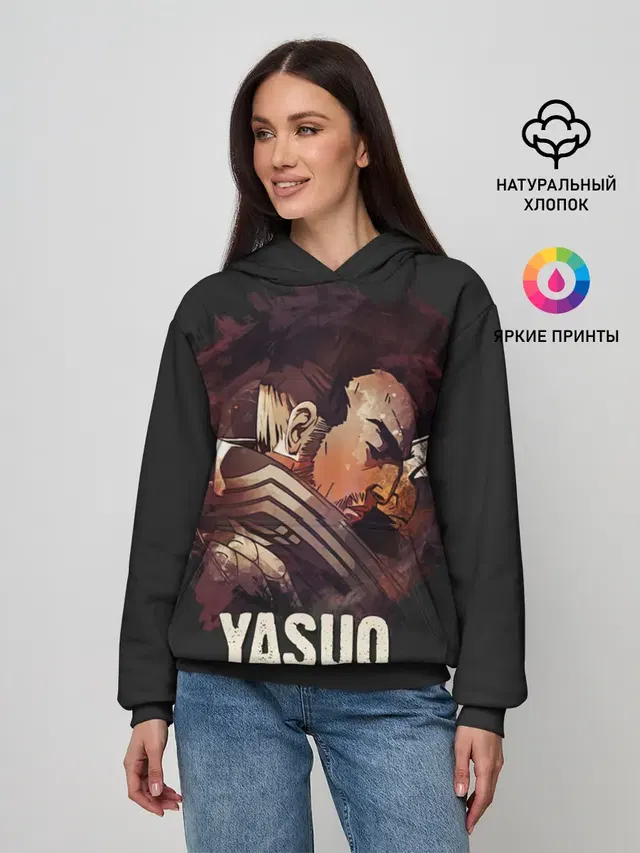 Женское худи с принтом «Yasuo»