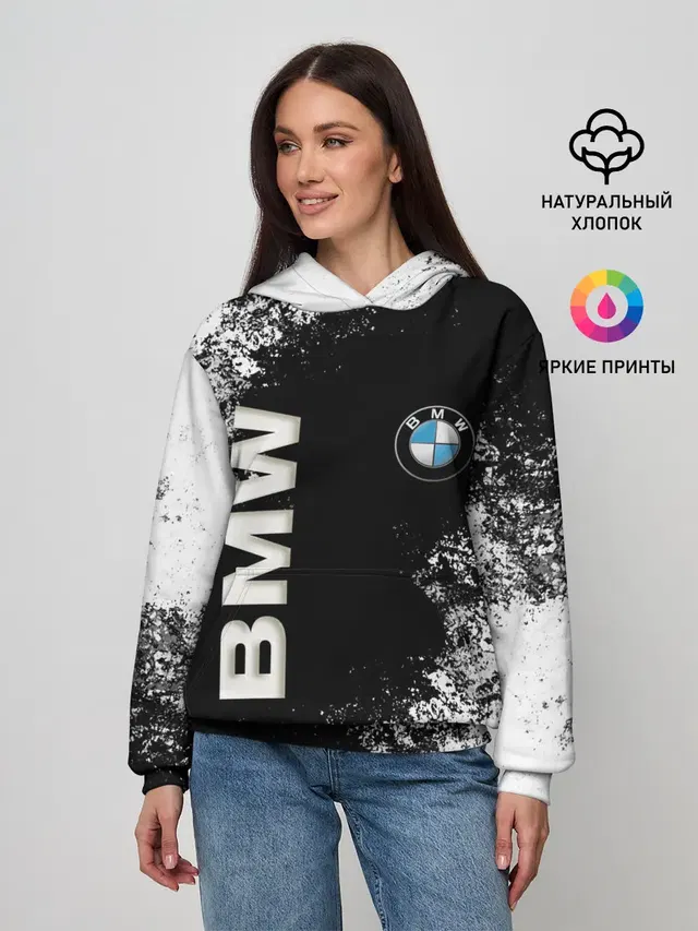 Женское худи с принтом «BMW»