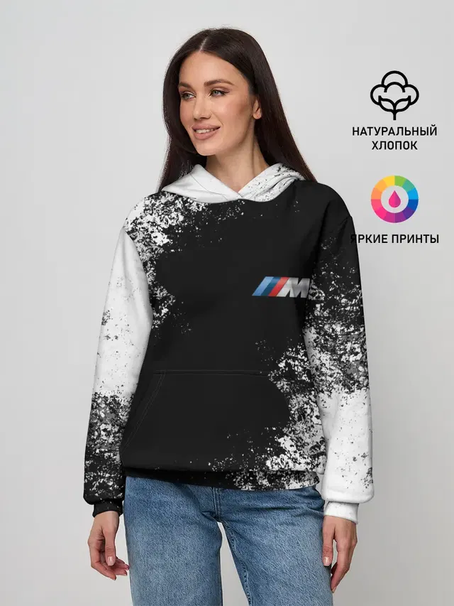 Женское худи с принтом «BMW»