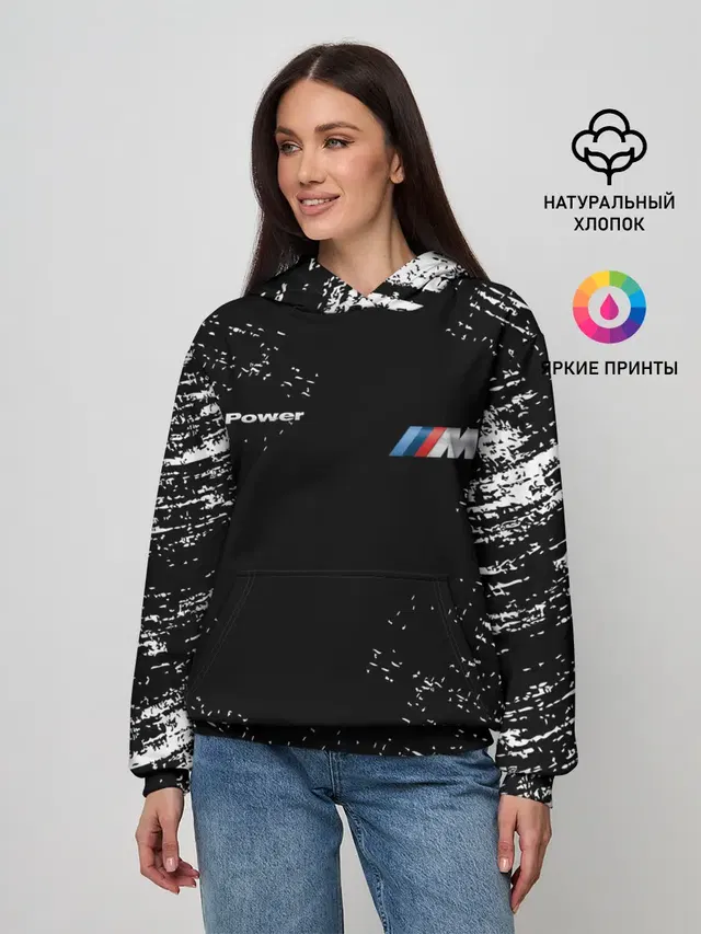 Женское худи с принтом «BMW»