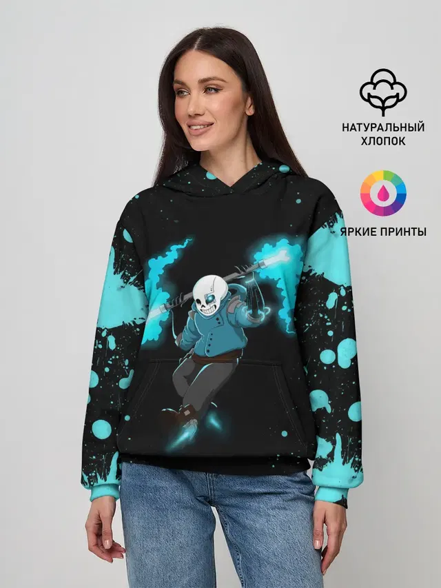 Женское худи с принтом «Skeleton»