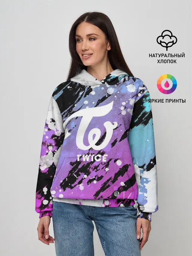 Женское худи с принтом «Twice»