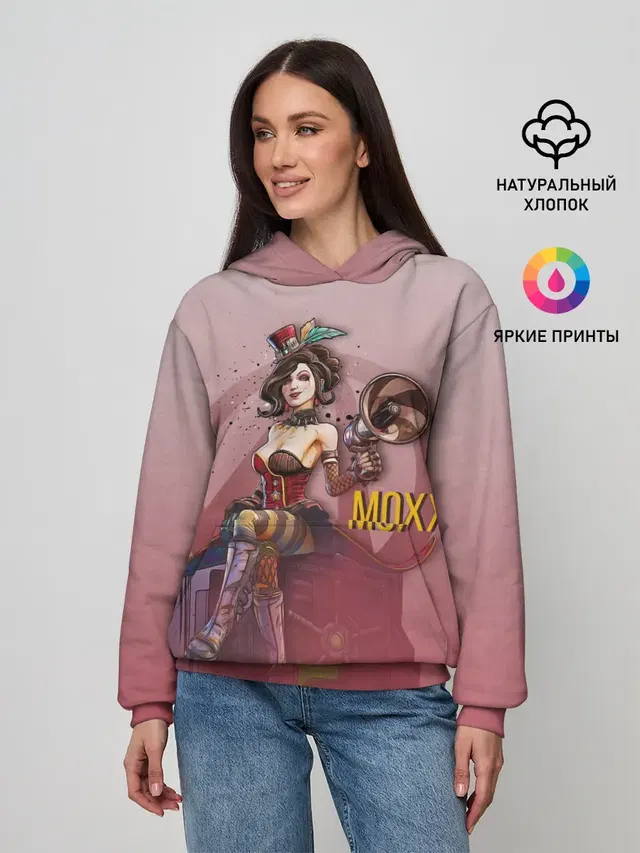 Женское худи с принтом «Borderlands — Mad Moxxi»