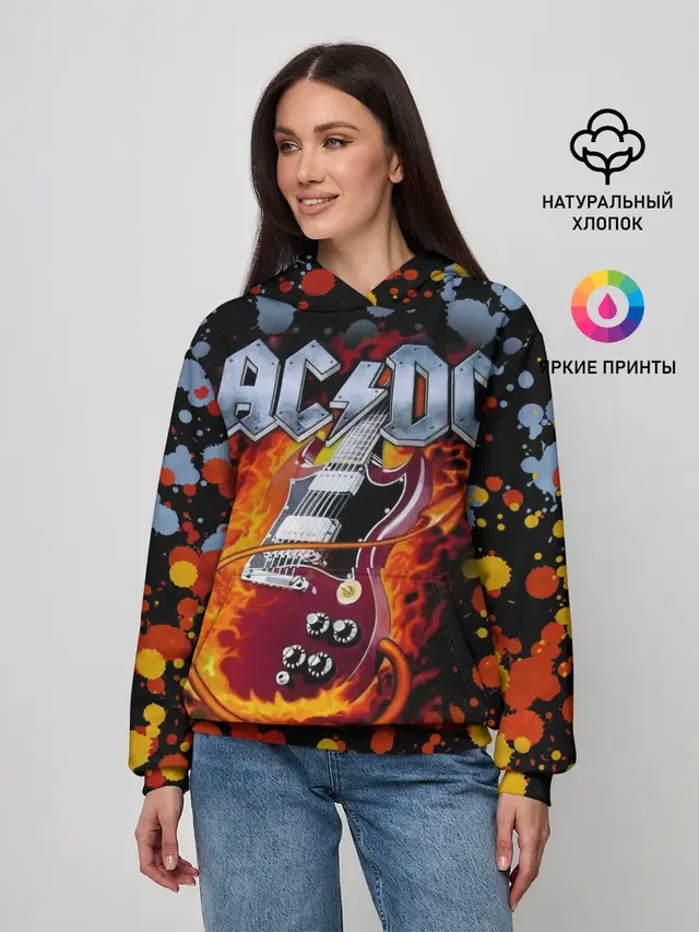 Женское худи с принтом «Fire»