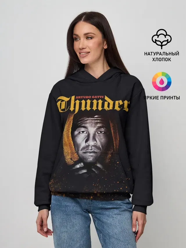 Женское худи с принтом «MMA — Arturo Thunder Gatti»