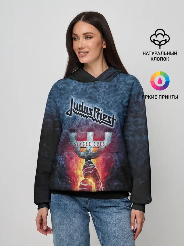 Женское худи с принтом «heavy metal»
