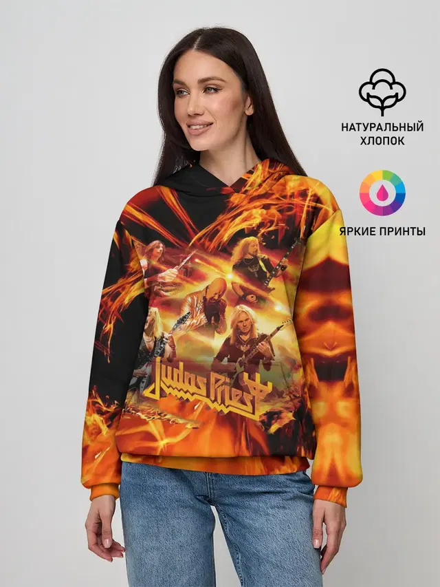 Женское худи с принтом «Fire»