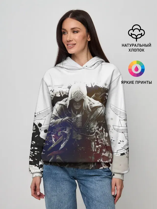 Женское худи с принтом «Connor Kenway»