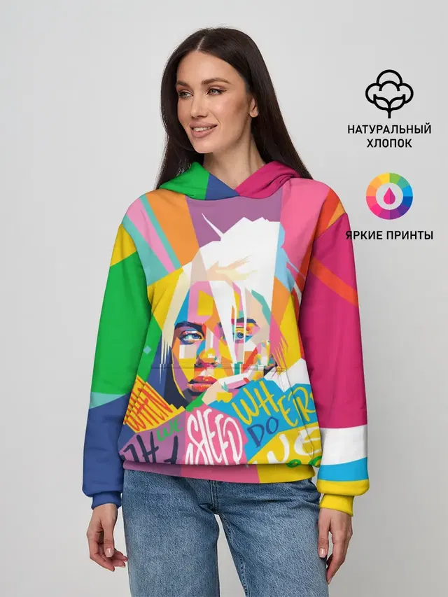 Женское худи с принтом «Billie Eilish»