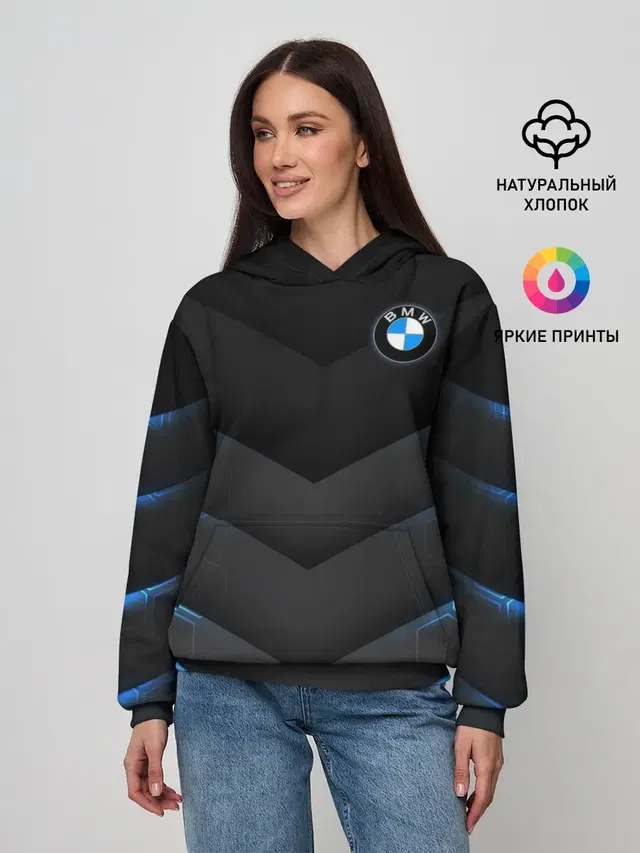 Женское худи с принтом «BMW»