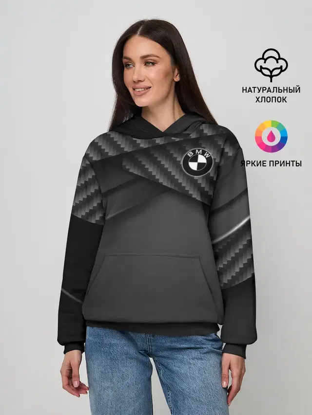 Женское худи с принтом «BMW»