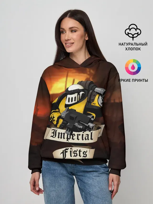Женское худи с принтом «Imperial Fists»