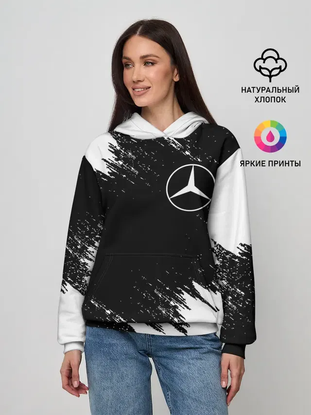 Женское худи с принтом «Mercedes Мерседес»