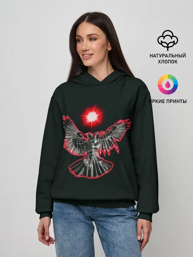 Женское худи с принтом «Pyrokinesis»