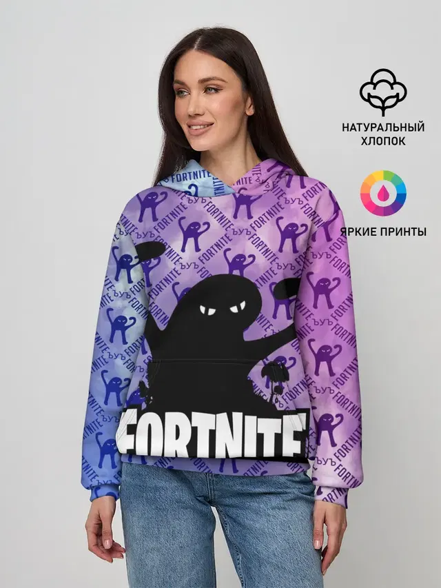 Женское худи с принтом «Фортнайт — ЪУЪ FORTNITE»
