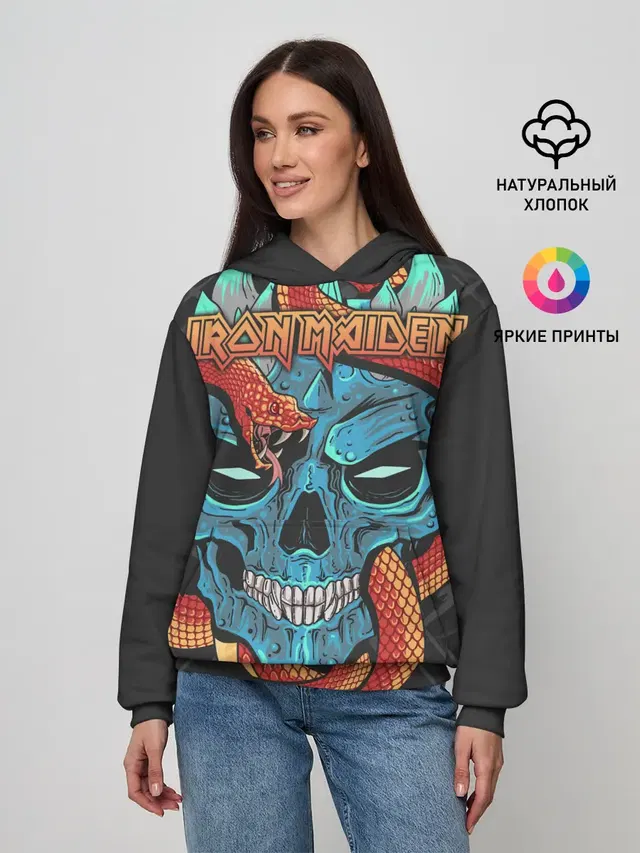 Женское худи с принтом «Skull»