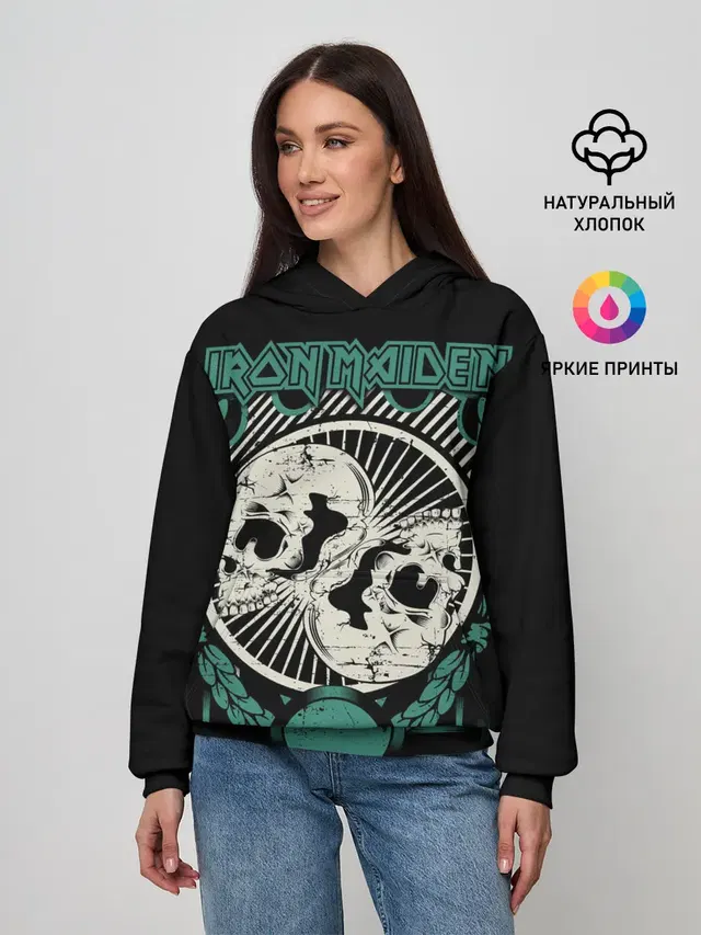 Женское худи с принтом «Skull»