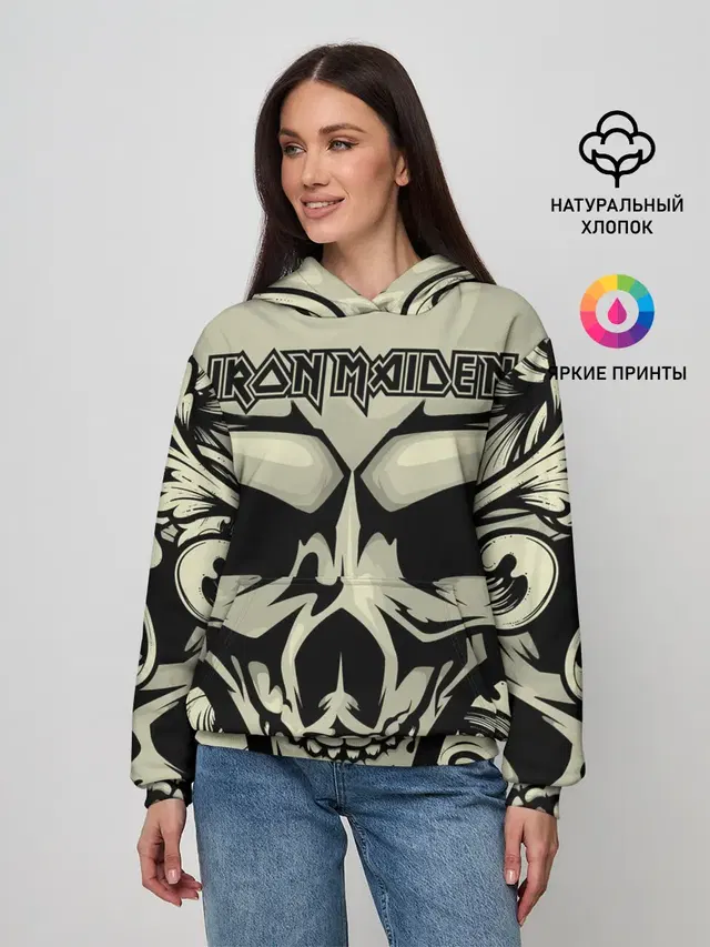 Женское худи с принтом «Skull»