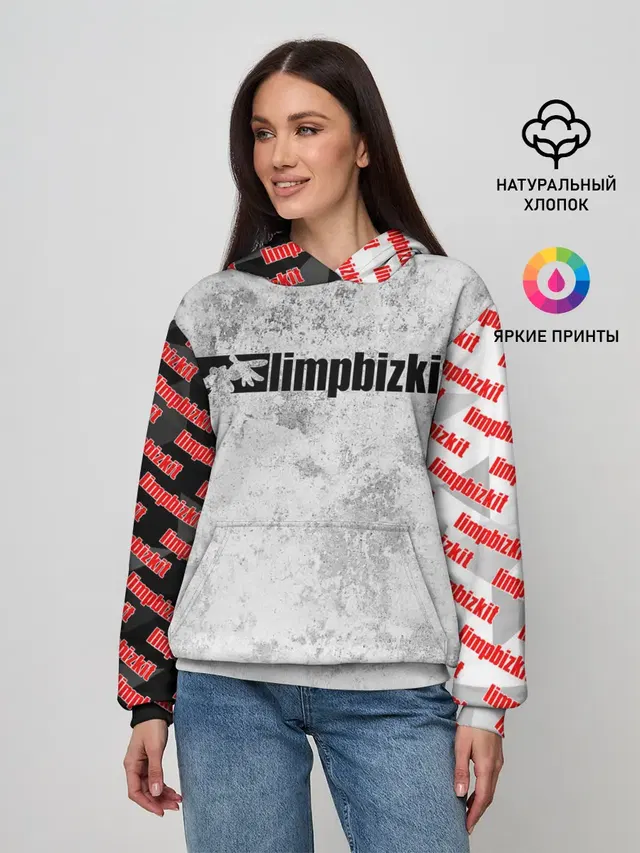 Женское худи с принтом «Typography»