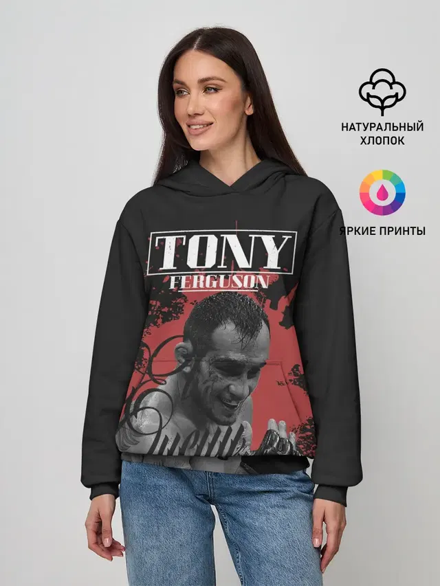 Женское худи с принтом «MMA — Tony Ferguson»