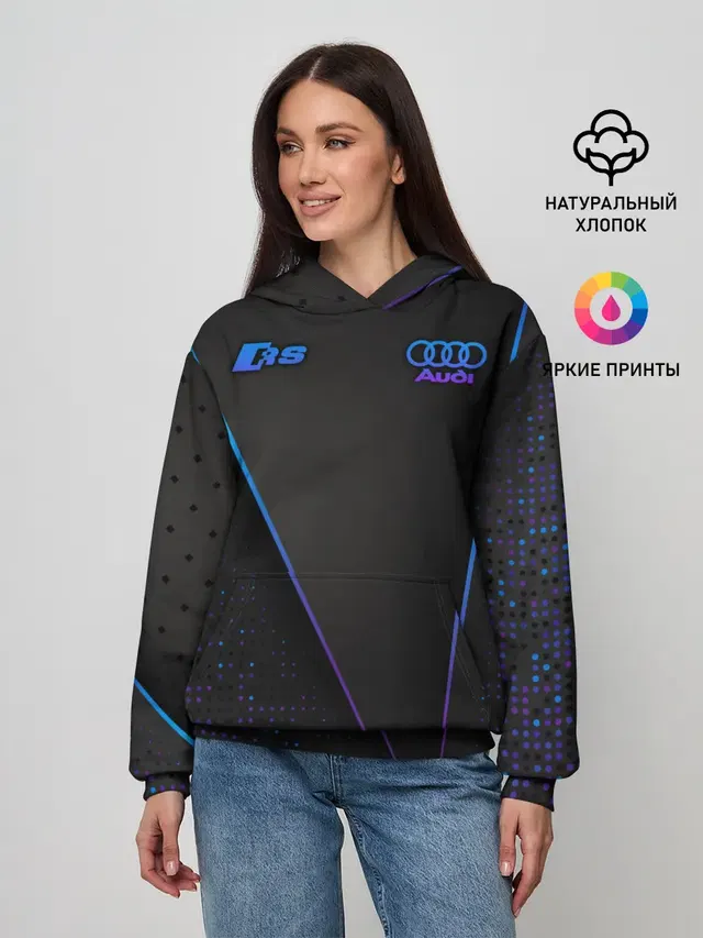 Женское худи с принтом «Audi — Audi RS»