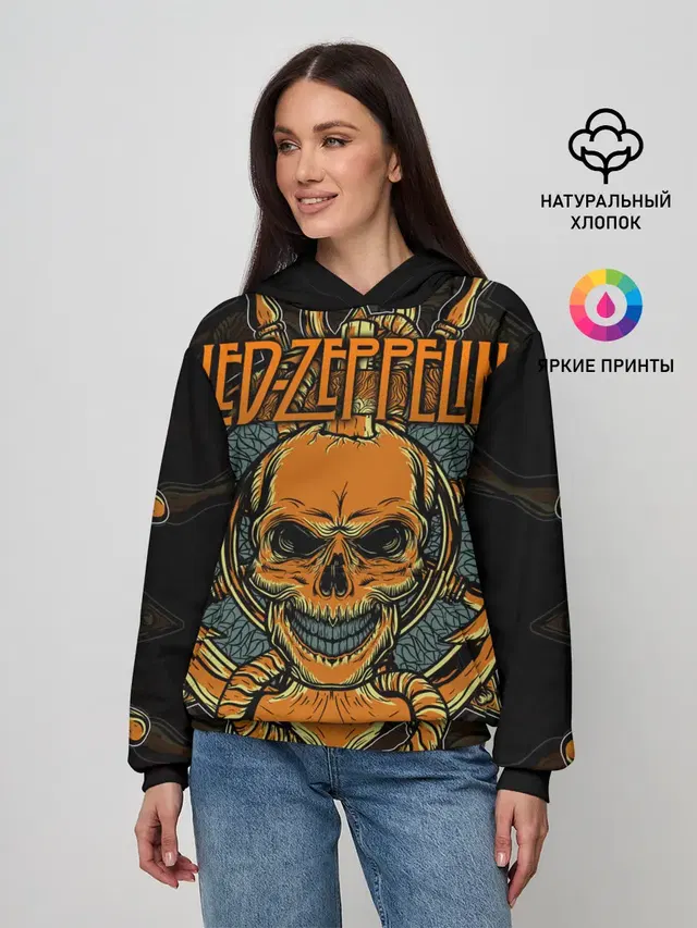 Женское худи с принтом «Led Zeppelin»