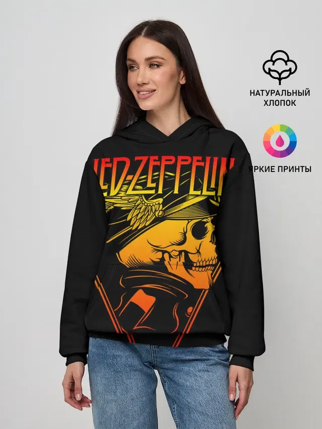 Женское худи с принтом «Led Zeppelin»
