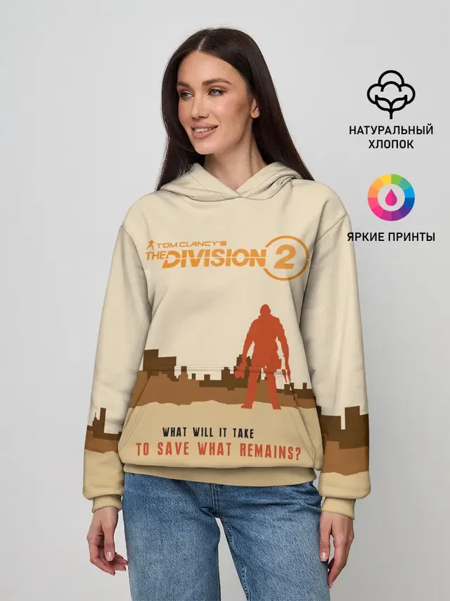 Женское худи с принтом «Tom Clancys The Division — Tom Clancys The Division 2»