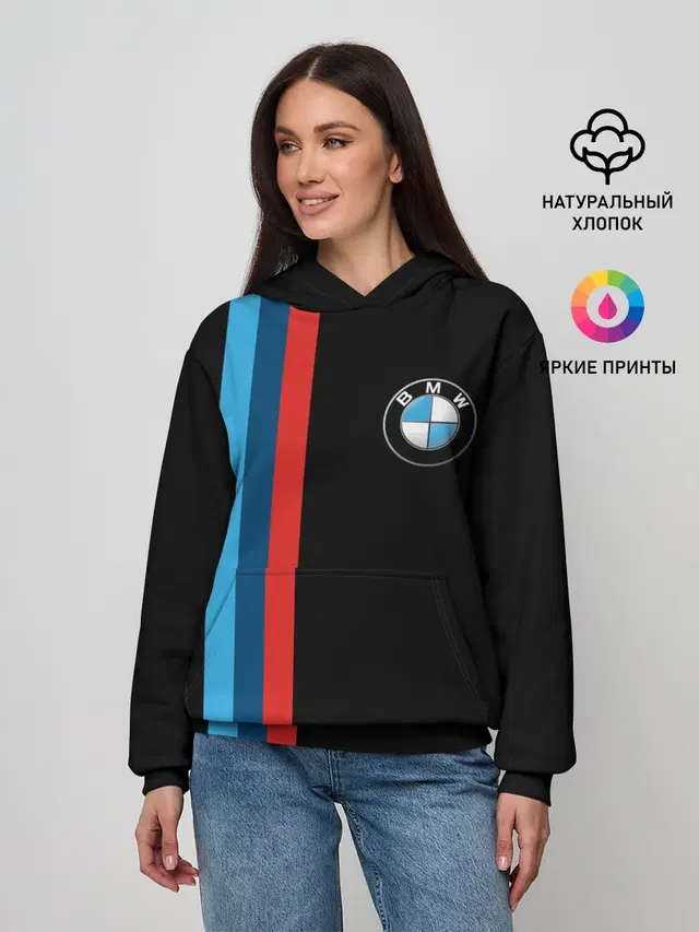 Женское худи с принтом «BMW»